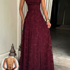 XENIA™ - Elegant Backless Lace Long Dress Fitted Design for Special Occasions & Parties