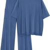 FILTA™ - Casual Basic Top and Elastic Waist Pants Set