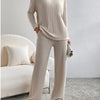 ELMER™ - Casual Long Sleeve V-Neck Top and Pants Set