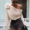 Morgan | Flower One Shoulder Top