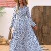 MOREN™ - Elegant Long Sleeve Floral Print A-Line Dress
