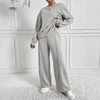 TINIDOR™ - Casual Long Sleeve Sweatshirt and High Waist Pants Set