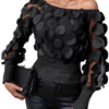 GWYN™ – Sheer Bishop Sleeve Blouse with Soft Shirred Detail