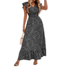 CELINDRA™ – Floral Ruffle Sleeve Boho Dress