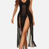 LUZY™ - Casual V-Neck Lingerie Maxi Nightdress