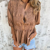 ELIZA™ - Pleated Button-Up Blouse